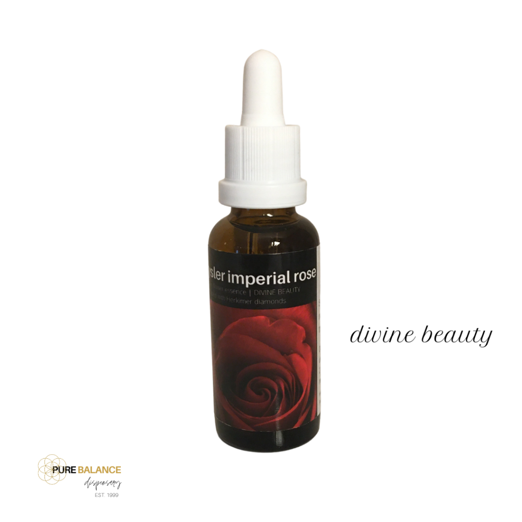Rose Flower Essence with Herkimer Diamonds