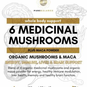 6 medicinal mushrooms and maca